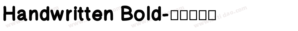 Handwritten Bold字体转换